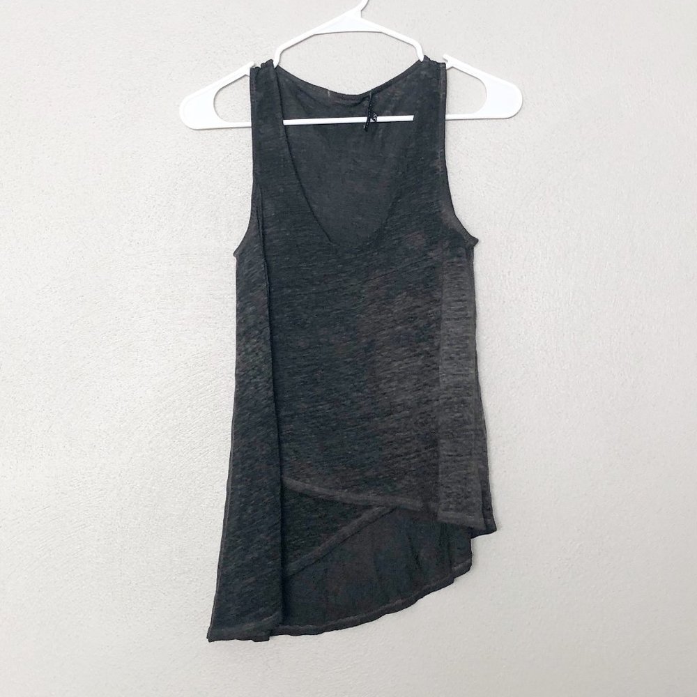 THE T REFINERY V Neck Asymmetrical Tank Top SZ XS